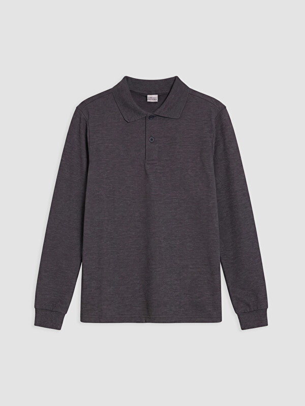 LCW Kids Polo Collar Long Sleeve Boys' T-Shirt
