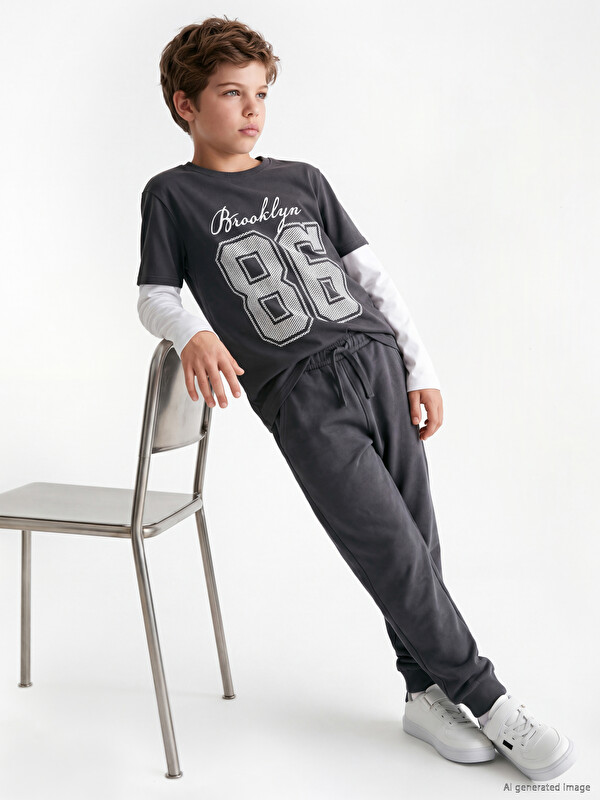 LCW Kids سروال رياضي عادي للجري ديال الأولاد