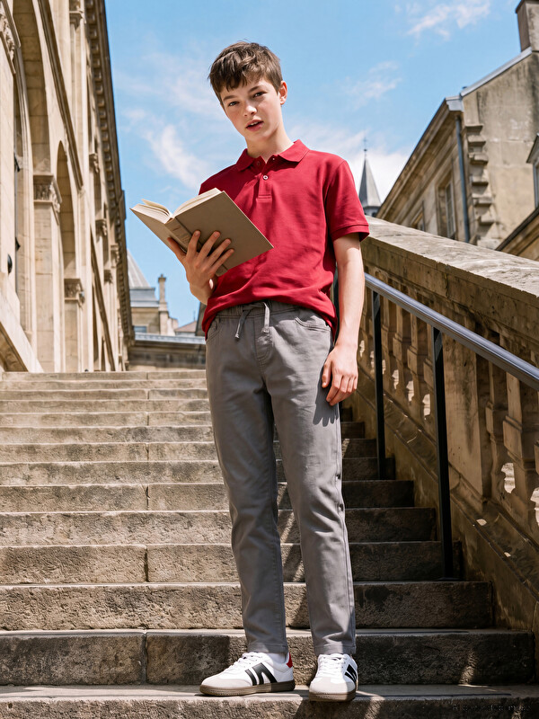 LCW Kids Slim Fit Erkek Çocuk Gabardin Pantolon