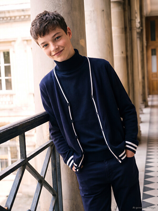 LCW Kids Мальчики Синий Кардиган