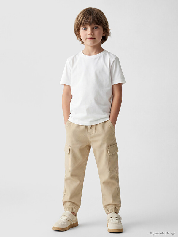 LCW Kids Erkek Çocuk Gabardin Kargo Pantolon