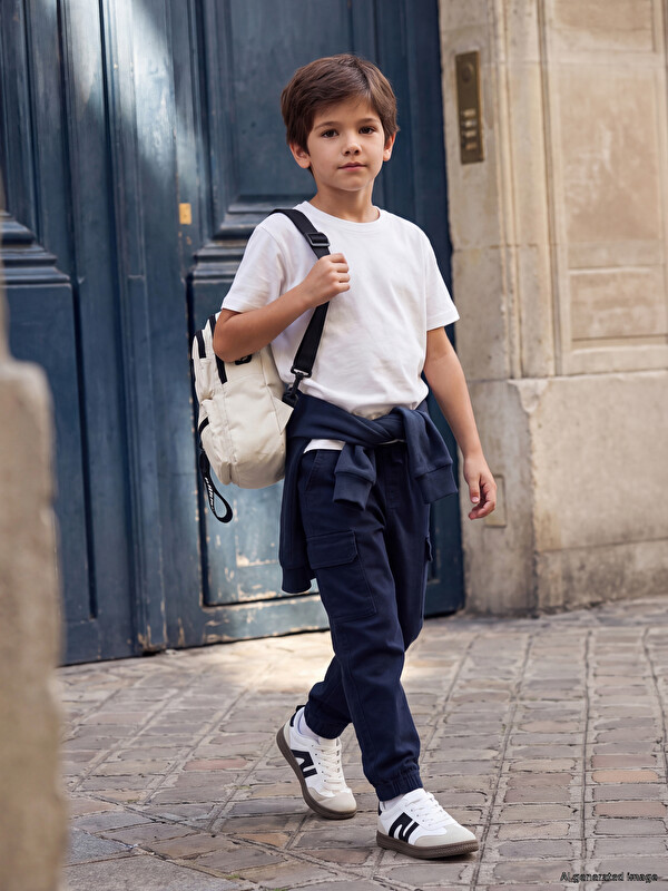 LCW Kids Erkek Çocuk Gabardin Kargo Pantolon