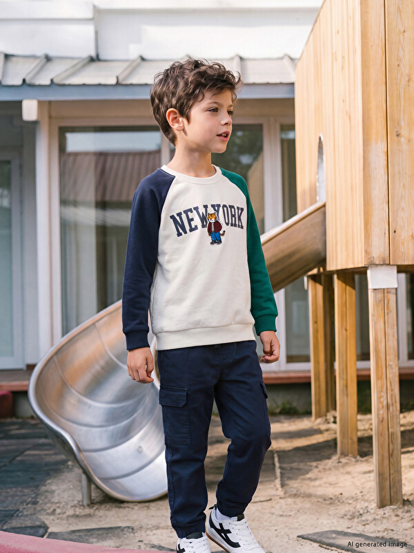 LCW Kids Erkek Çocuk Gabardin Kargo Pantolon