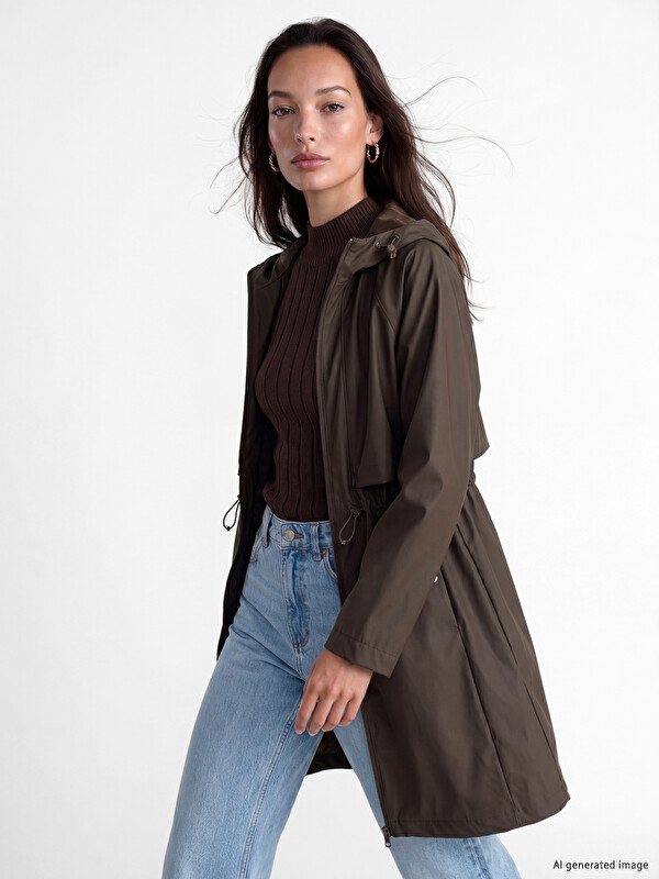 LCWAIKIKI Classic Imperméable Femme à Capuche