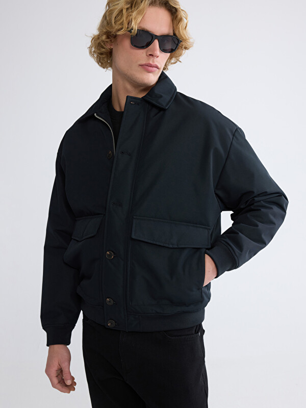 XSIDE Loose Fit Gömlek Yaka Erkek Mont