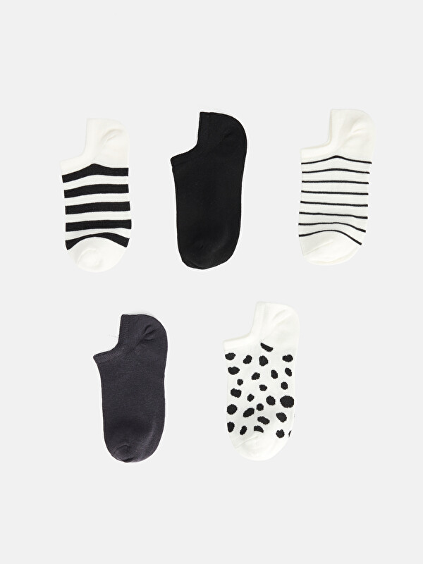 LCW DREAM Patterned Women's Trainer Socks 5 Pack