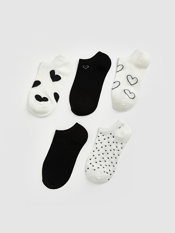 LCW DREAM Patterned Women's Trainer Socks 5 Pack