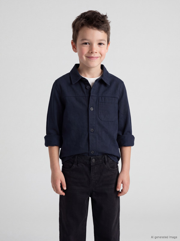 LCW Kids Gabardin Erkek Çocuk Gömlek