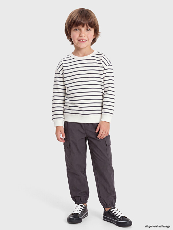 LCW Kids Striped Boys' Tracksuit Set