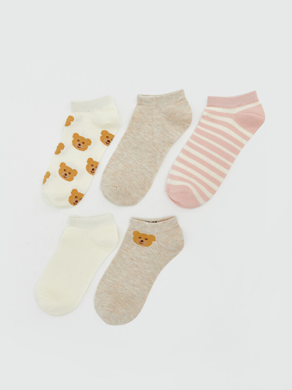 LCW DREAM Patterned Women's Trainer Socks 5 Pack