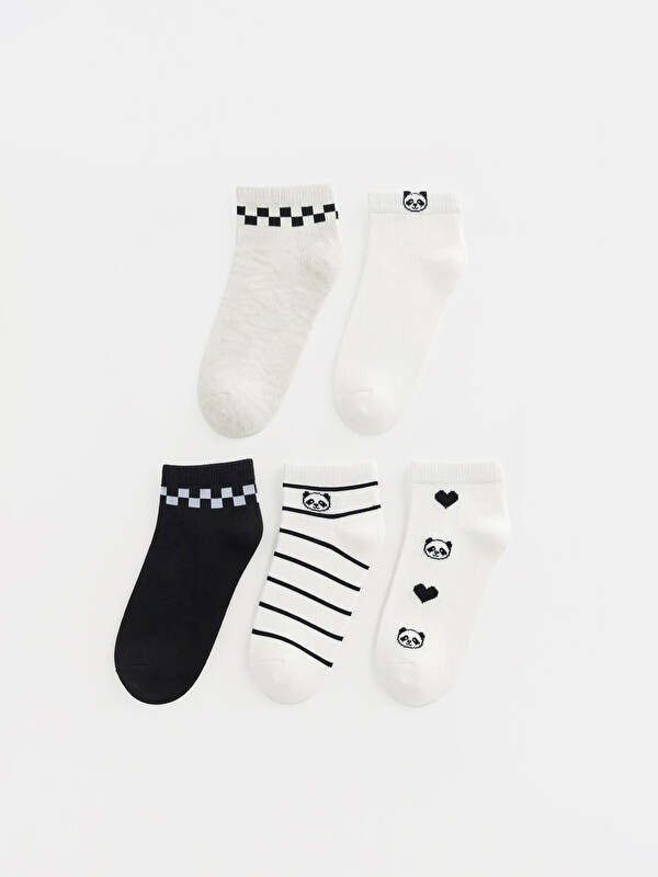LCW DREAM Patterned Women's Trainer Socks 5 Pack