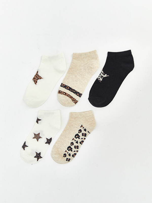 LCW DREAM Patterned Women's Trainer Socks 5 Pack