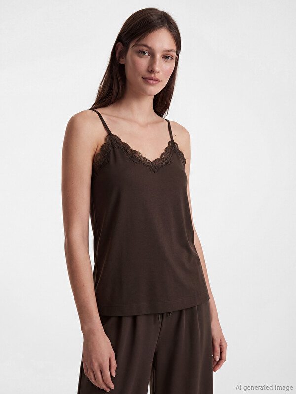 LCW DREAM Strappy Lace Detailed Women's Vest