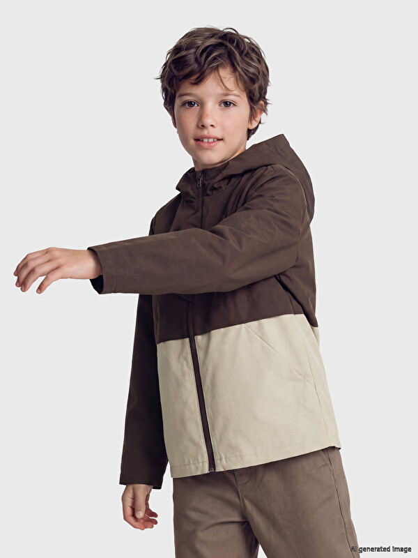 LCW Kids Kapüşonlu Erkek Çocuk Yağmurluk