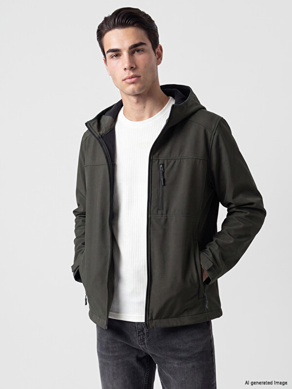 LCWAIKIKI Classic Regular Fit Kapüşonlu Erkek Ceket