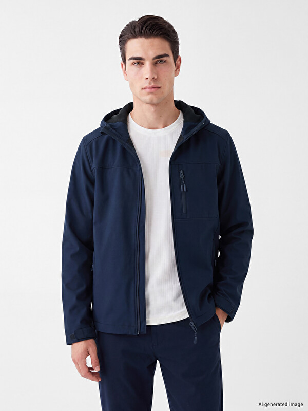LCWAIKIKI Classic Regular Fit Kapüşonlu Erkek Ceket