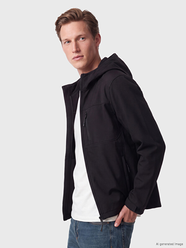 LCWAIKIKI Classic Regular Fit Kapüşonlu Erkek Mont
