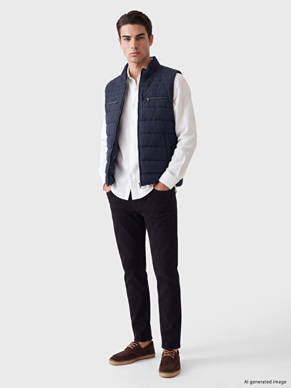 LCWAIKIKI Classic Regular Fit Mock Neck Men's Gilet