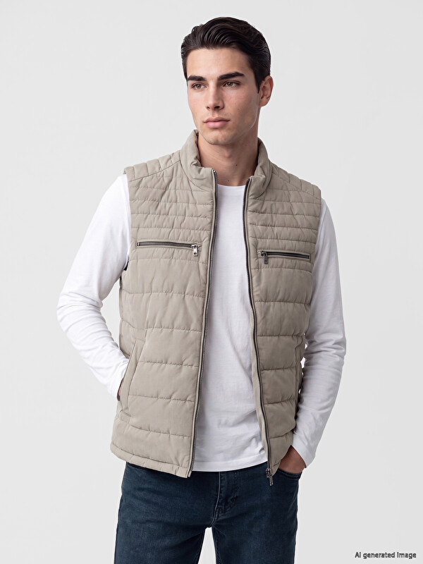 LCWAIKIKI Classic Regular Fit Dik Yaka Erkek Şişme Yelek