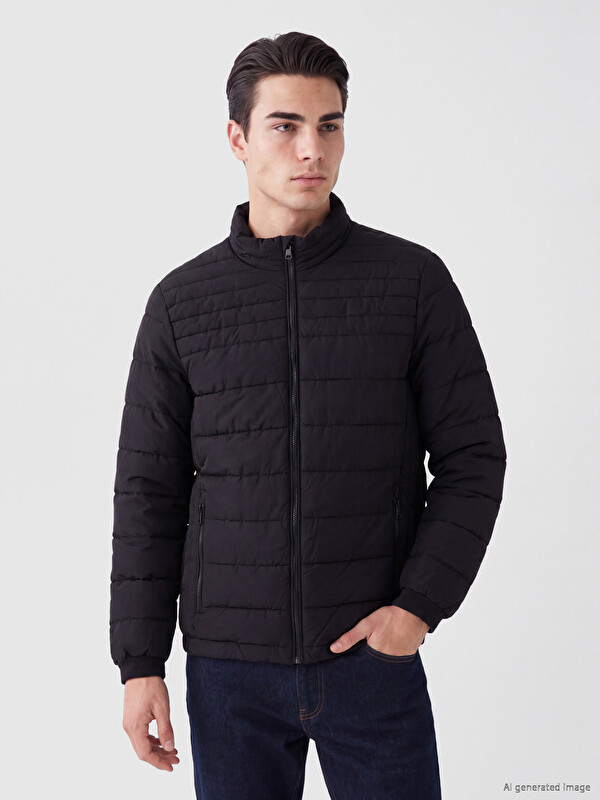 LCWAIKIKI Classic Regular Fit Mock Neck Men's Puffer Coat