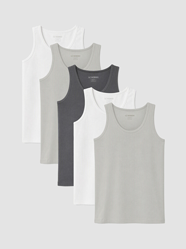LCW Kids Crew Neck Boys' Vest 5 Pack
