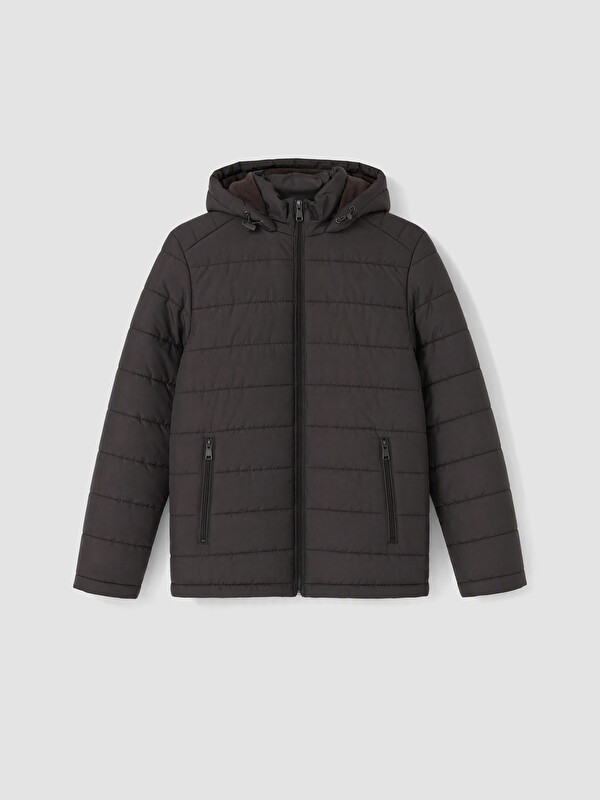 LCWAIKIKI Classic Regular Fit Hooded Men's Puffer Coat