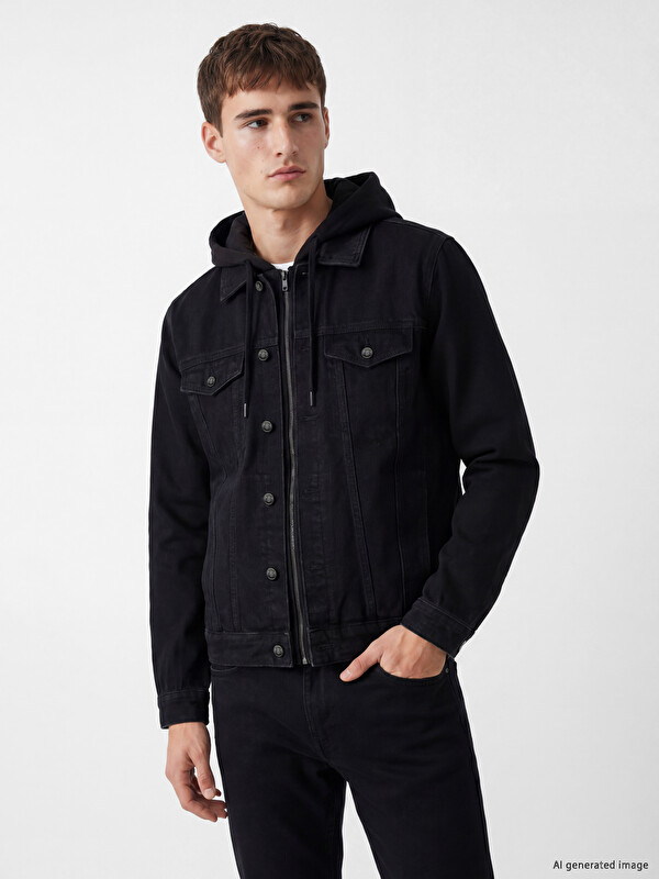LCW Jeans Regular Fit Hooded Men's Jean Jacket
