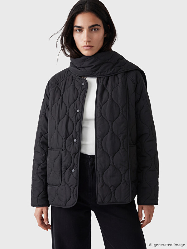 LCWAIKIKI Classic Femër E Zeze Pallto puffer