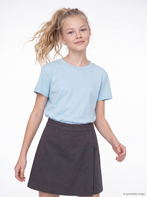 LCW Kids Bisiklet Yaka Kız Çocuk Tişört