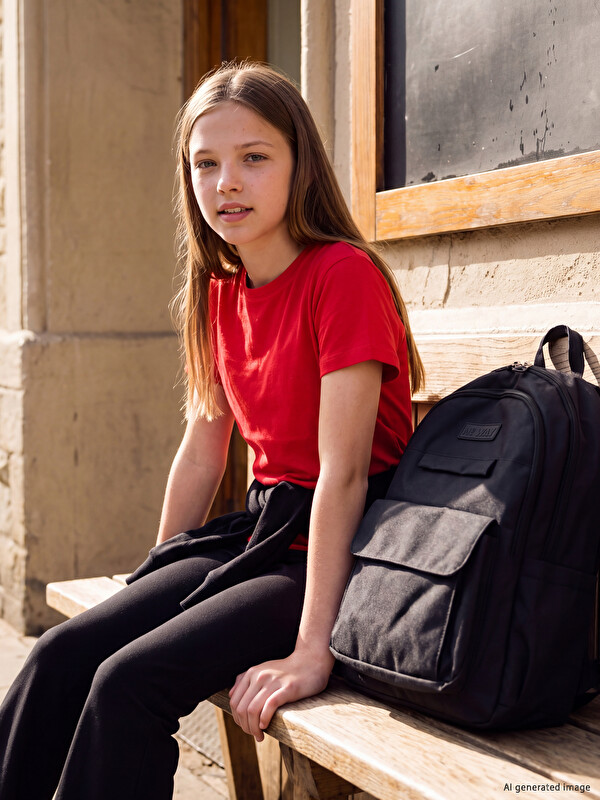 LCW Kids Bisiklet Yaka Kız Çocuk Tişört