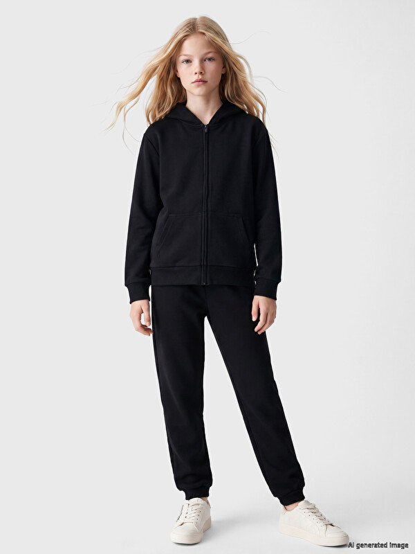 LCW Kids Beli Lastikli Kız Çocuk Jogger Eşofman Altı