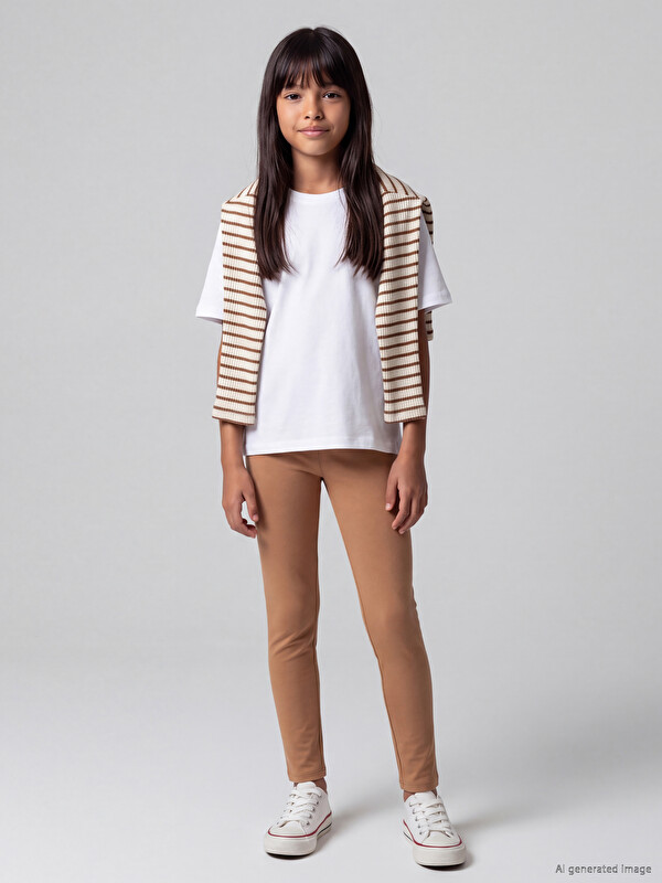 LCW Kids Elastic Waist Girls' Leggings