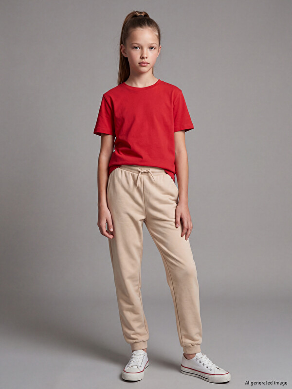 LCW Kids Elastic Waist Girls' Jogger Sweatpants