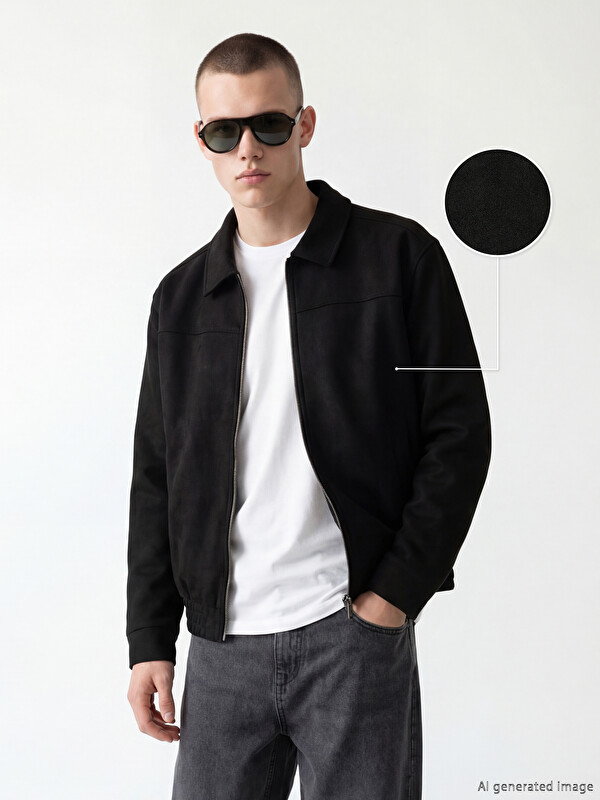 XSIDE Loose Fit Erkek Süet Ceket