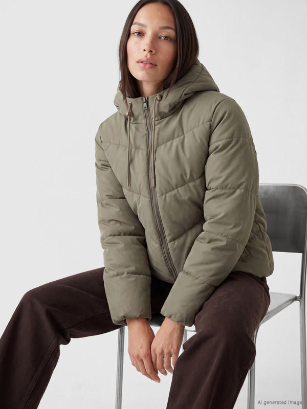 LCW EVERYDAY Pallto puffer me kapuç për gra