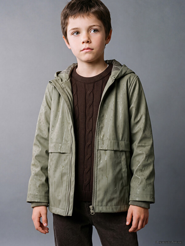 LCW Kids Boys' Leather Look Raincoat