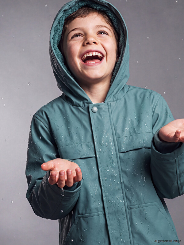 LCW Kids Imperméable Garçon Effet Cuir