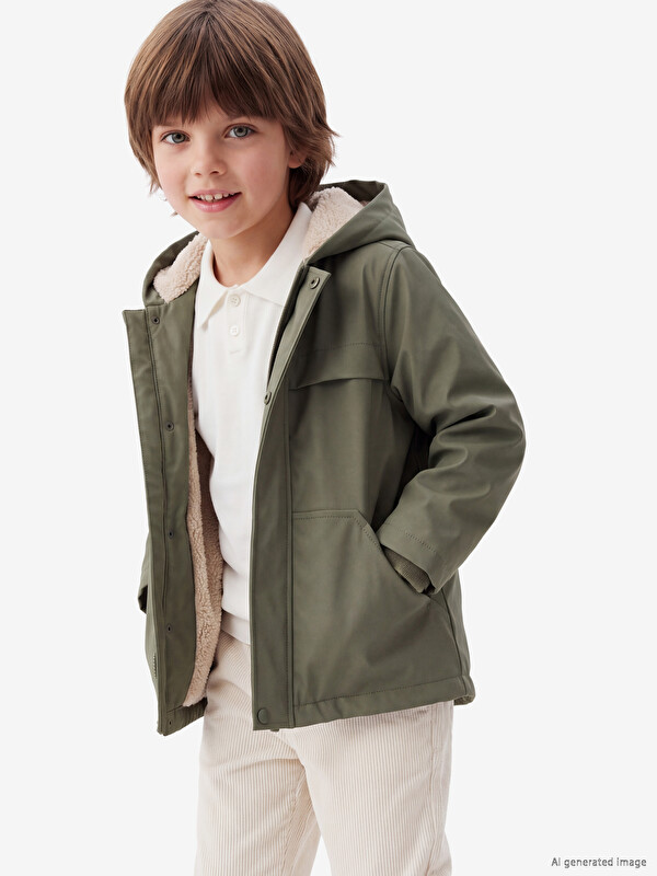 LCW Kids Boys' Leather Look Raincoat