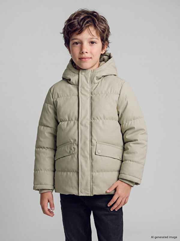 LCW Kids Мальчики Бежевый Пуховое пальто