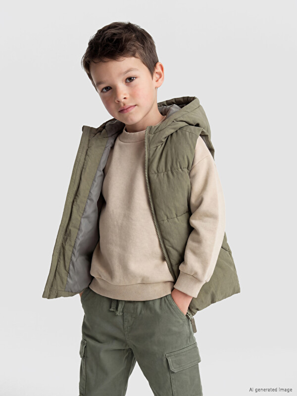 LCW Kids Junge Grün Steppweste