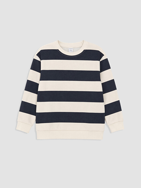 LCW Kids Çizgili Erkek Çocuk Sweatshirt