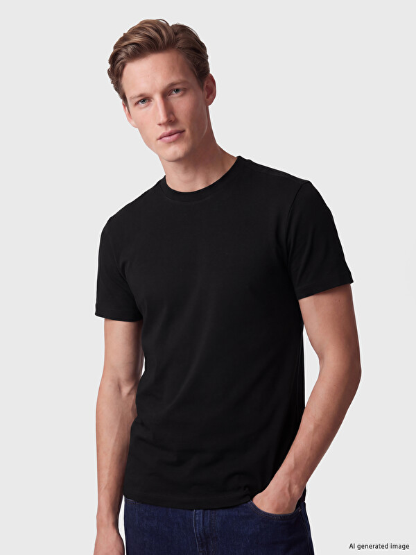 LC WAIKIKI Μπλουζάκι Slim Fit από Χοντρό Ύφασμα /02