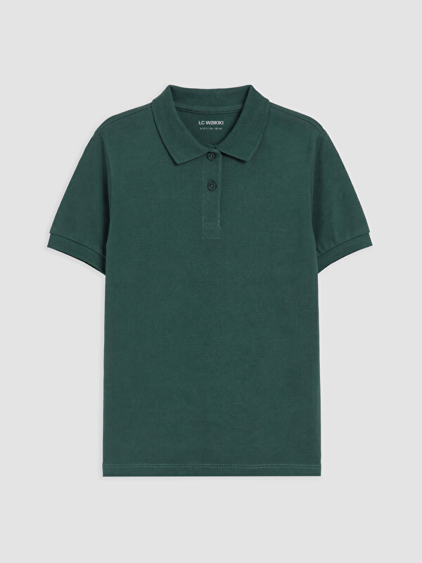 LCW Kids Polo Yaka Kız Çocuk Pike Tişört