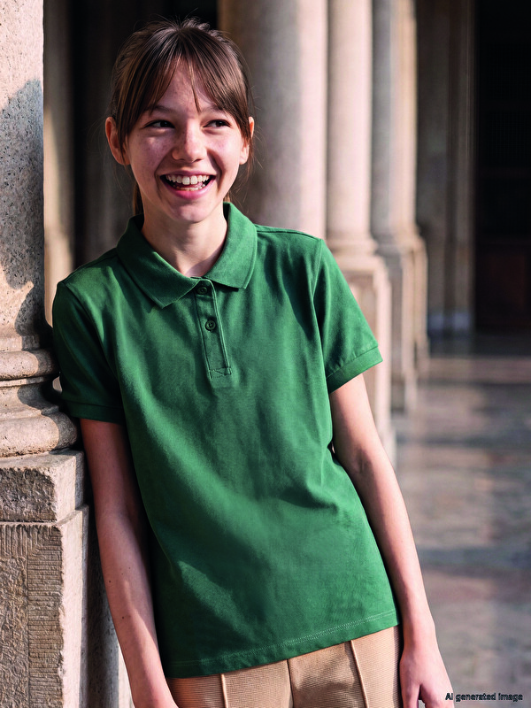 LCW Kids Polo Yaka Kız Çocuk Pike Tişört