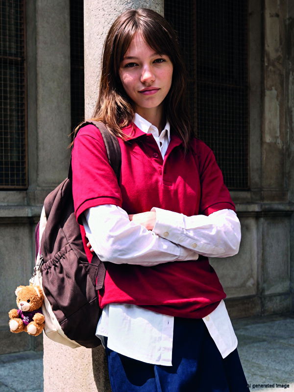 LCW Kids Polo Yaka Kız Çocuk Pike Tişört