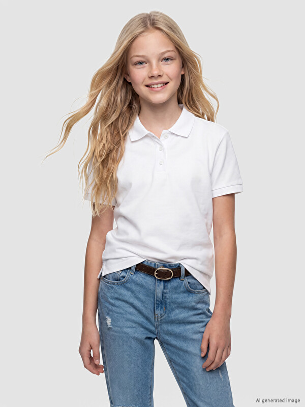 LCW Kids поло жағалы қыздарға арналған пике футболка 2 данадан тұратын pack