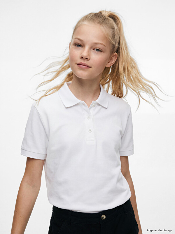 LCW Kids Polo Yaka Kız Çocuk Pike Tişört 2'li