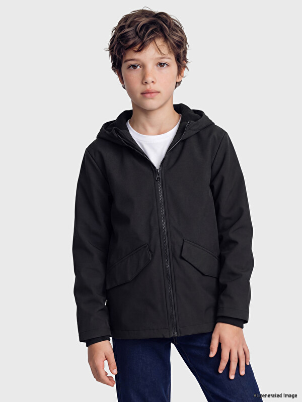 LCW Kids Kapüşonlu Erkek Çocuk Mont