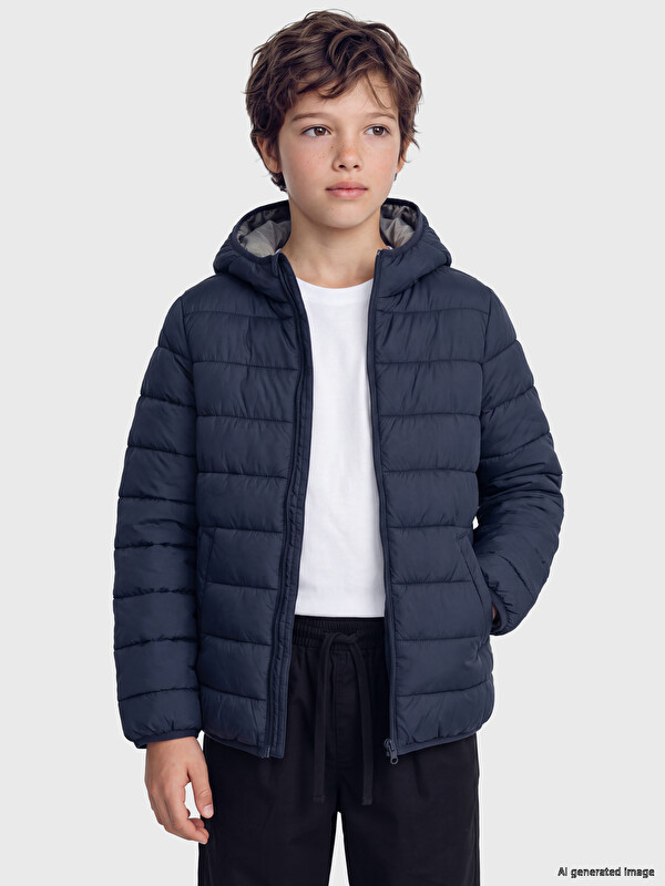 LCW Kids Kapüşonlu Erkek Çocuk Şişme Mont