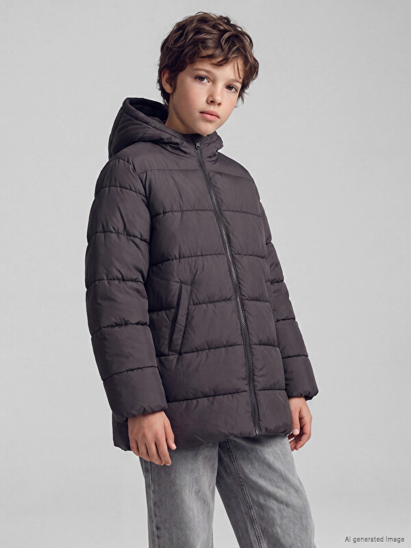LCW Kids Manteau bouffant à capuche pour garçon